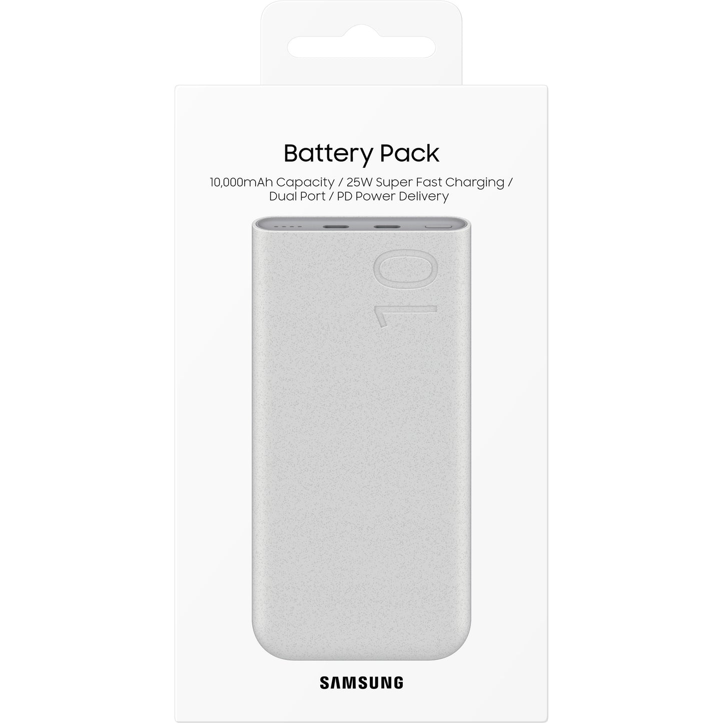 Samsung Eksternt batteri, 10000mAh, 25W, PD, 2 x USB-C, Beige EB-P3400XUEGEU