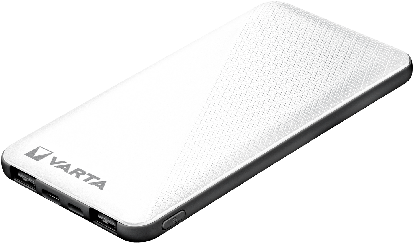 Varta Energy Eksternt batteri, 5000mAh, 15W, 2 x USB-A - 1 x USB-C, Hvid
