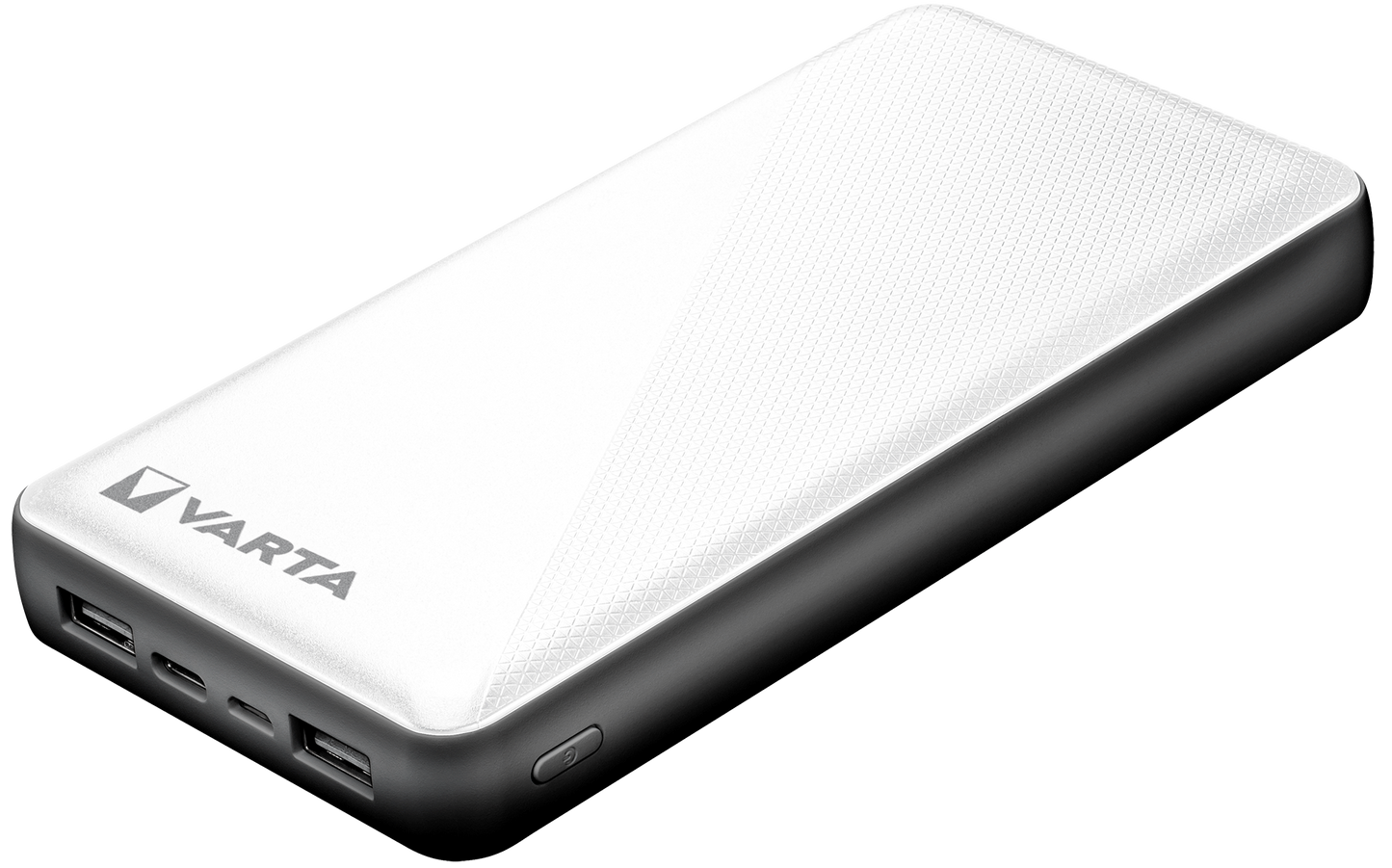 Varta Energy Eksternt batteri, 20000mAh, 15W, 2 x USB-A - 1 x USB-C, Hvid
