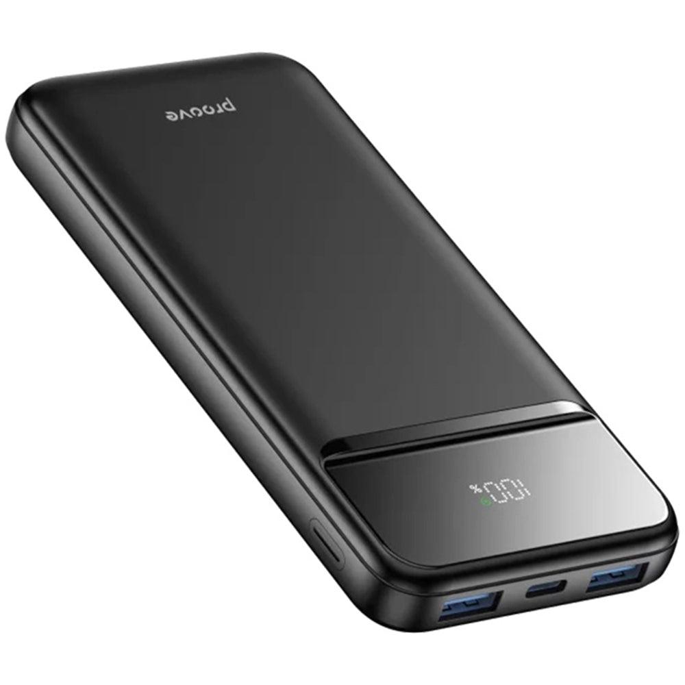 Ekstern batteri Proove Illuminator 2, 10000mAh, 22.5W, QC + PD, 2 x USB-A - 1 x USB-C, Sort PBIP10212201