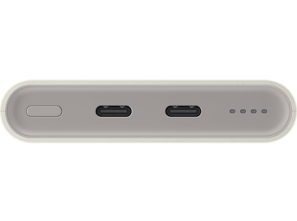 Samsung Ekstern Batteri, 10000mAh, 25W, PD, 2 x USB-C, Beige, Genforseglet EB-P3400XUEGEU