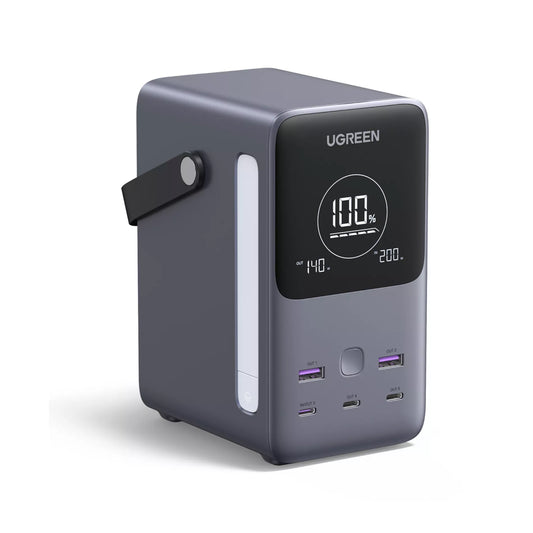 Ekstern Batteri UGREEN PB770, 48000mAh, 300W, QC + PD, 2 x USB-A - 3 x USB-C, Grå