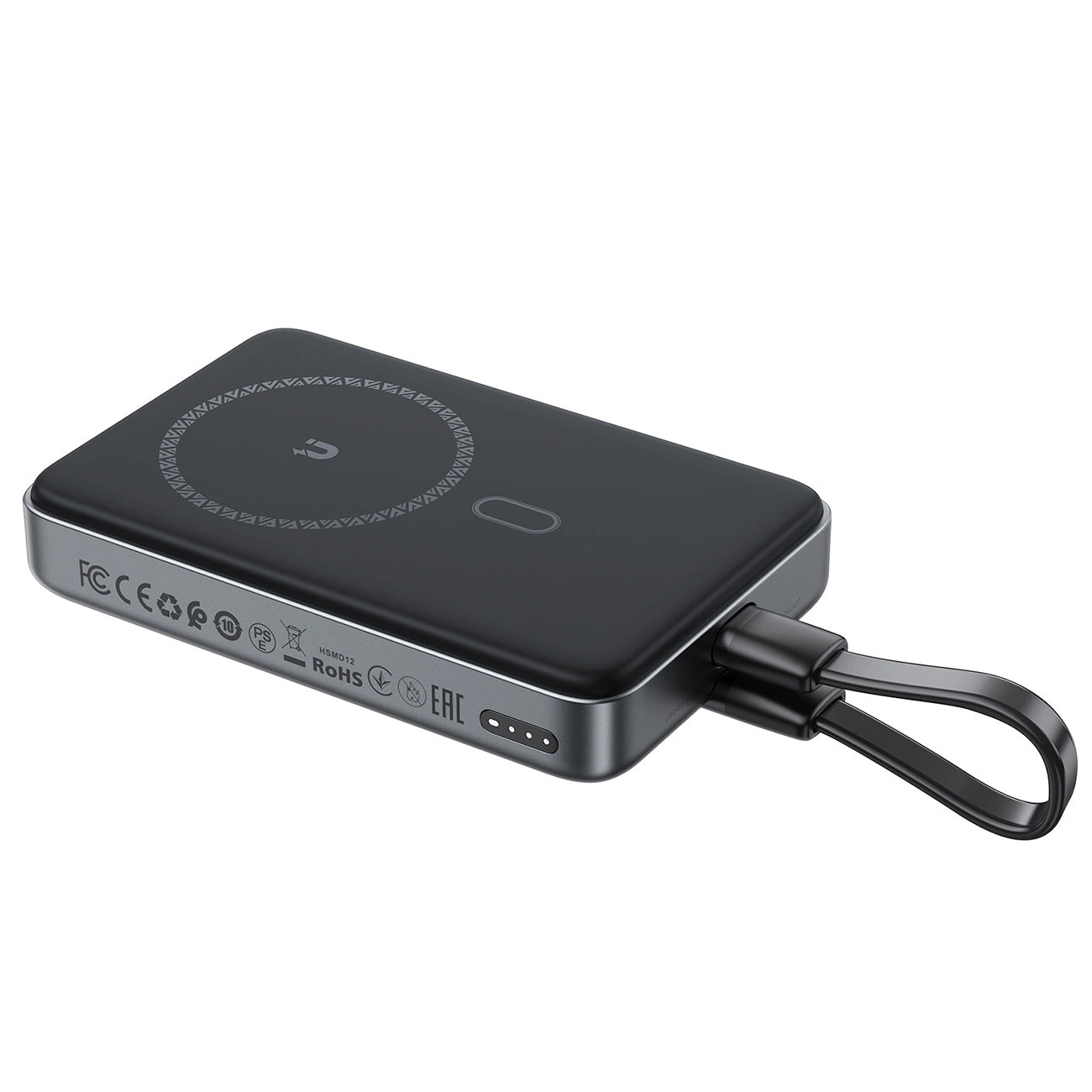 Ekstern trådløs batteri Acefast M10, 10000mAh, 30W, PD + FQI, 1 x QI - 2 x USB-C, Sort