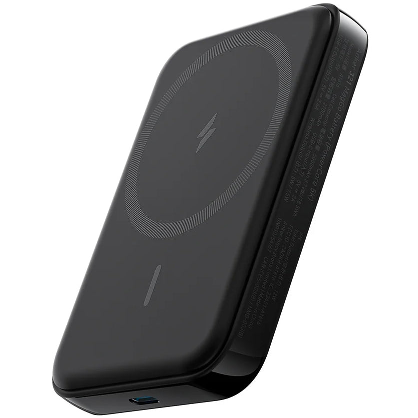 Anker 321 MagGo trådløst eksternt batteri, 5000 mAh, 7,5 W, 1 x IQ, sort A1616G11
