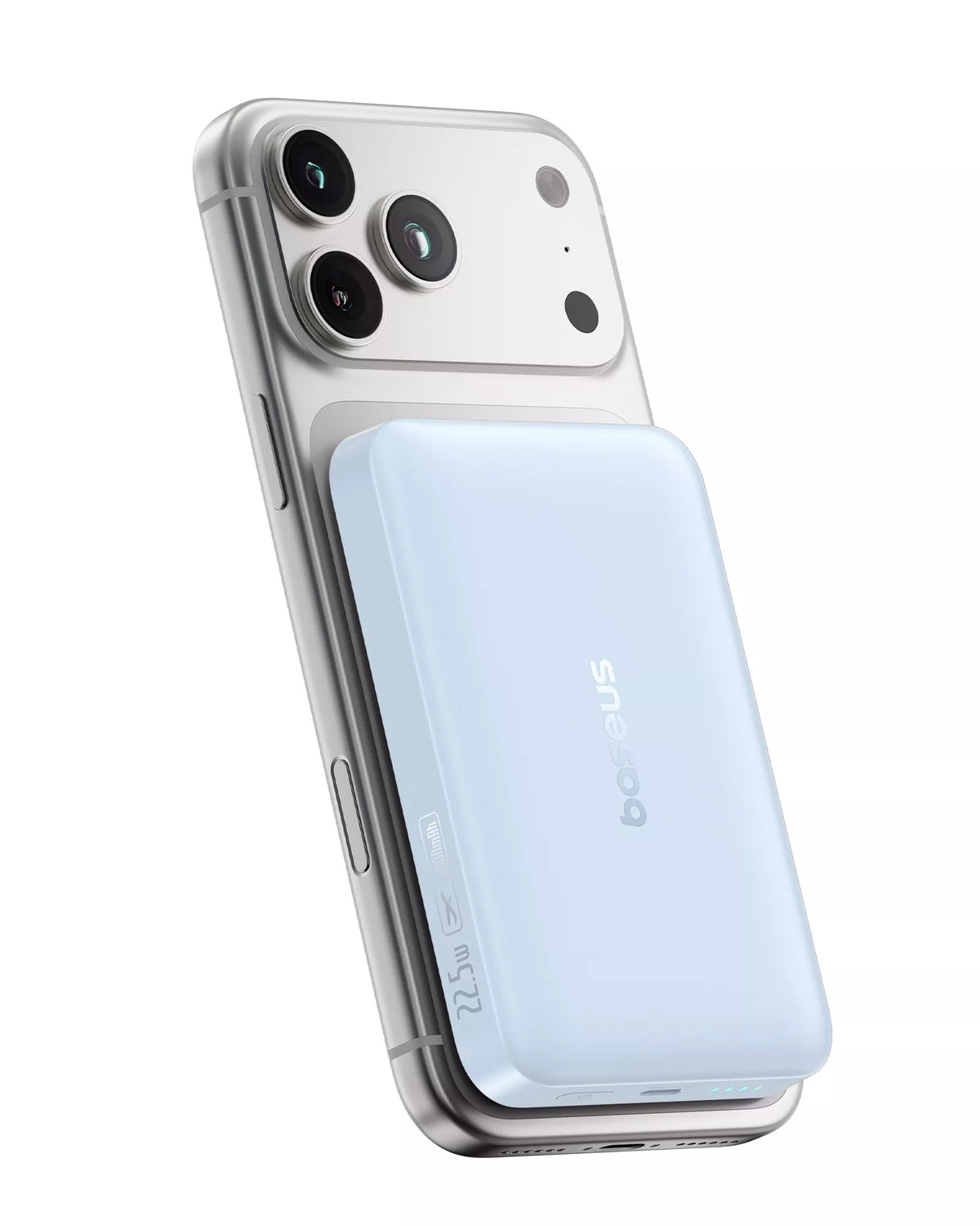 Trådløs ekstern batteri Baseus EnerFill FM11 Ultra-Mini, 10000mAh, 22.5W, PD + FQI, 1 x QI - 1 x USB-C, Blå P1008210E313-00