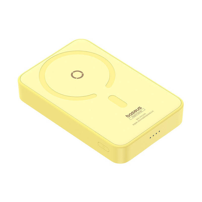 Ekstern trådløs batteri Baseus MagPro PPCXZ05, 5000mAh, 20W, PD + FQI, 1 x QI - 1 x USB-C, Gul P10064101Y23-00