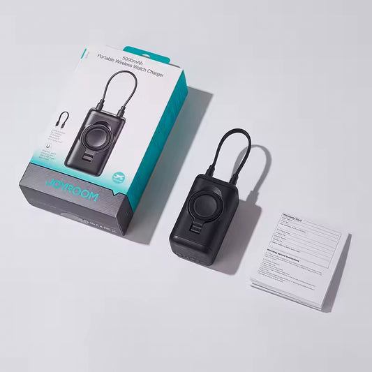 Ekstern Trådløs Batteri Joyroom JR-W13, 5000mAh, 18W, PD + QI, 1 x Lightning - 1 x QI - 1 x USB-C, Sort