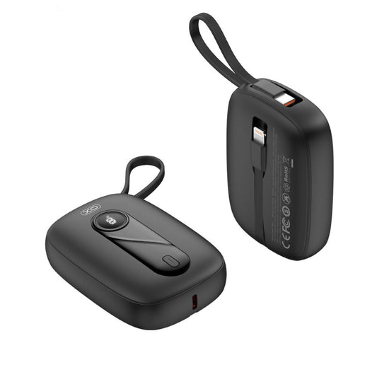 Ekstern batteri XO Design PR246, 10000mAh, 22.5W, PD, 1 x Lightning - 2 x USB-C, Sort