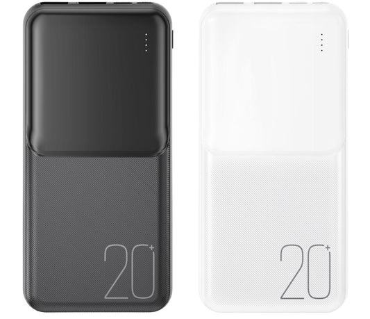 Eksternt batteri XO Design PR252, 20000mAh, 10W, 2 x USB-A, Sort
