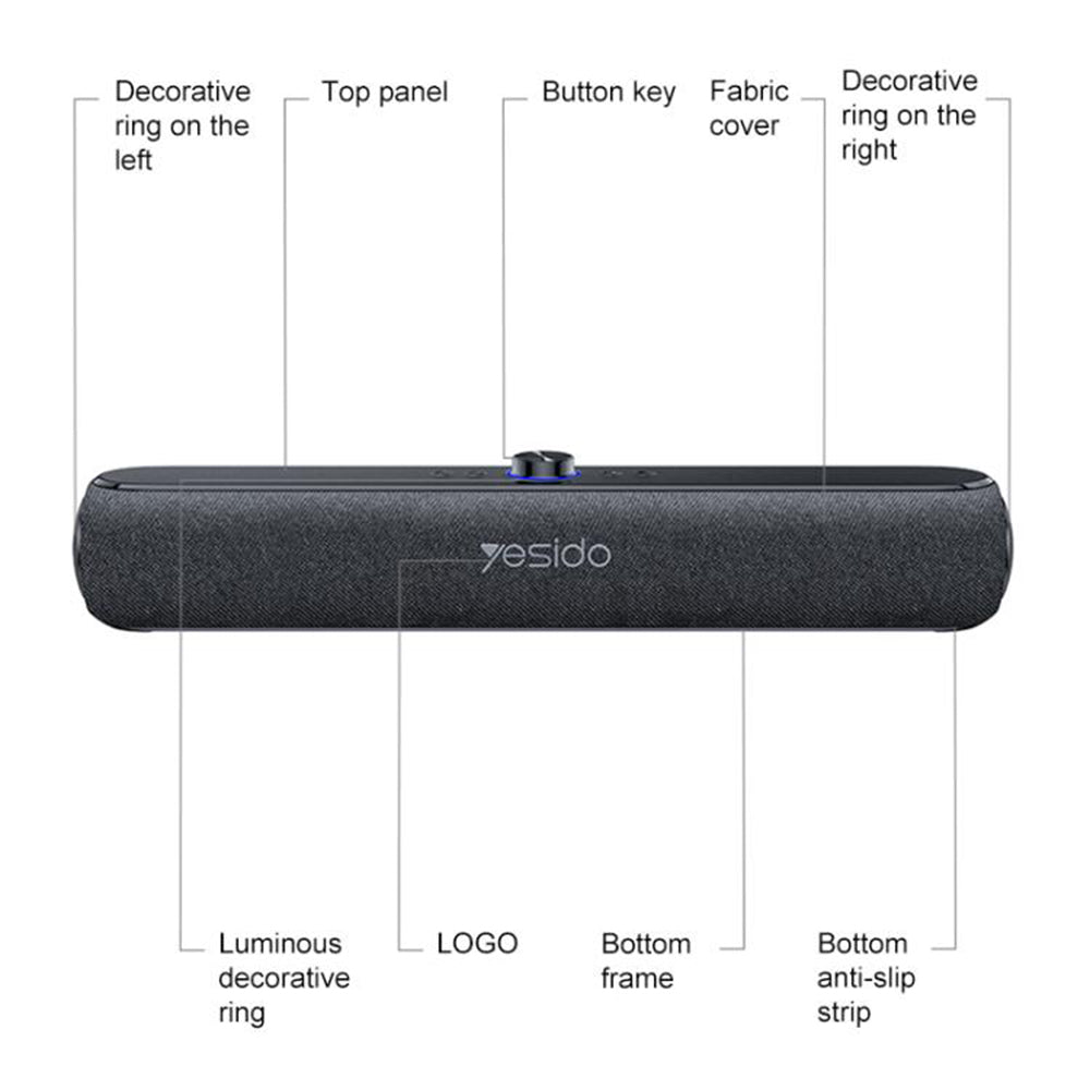 Bluetooth-højttaler Yesido YSW42, 20W, Sort