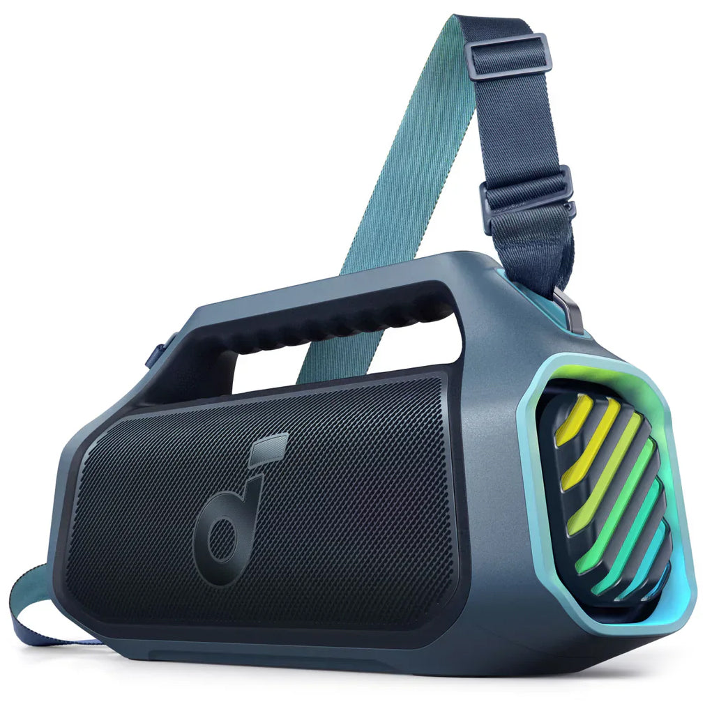 Bærbar Bluetooth-højttaler Anker SoundCore Boom 2 Plus, 140W, TWS, RGB, Vandtæt, Blå A3134031