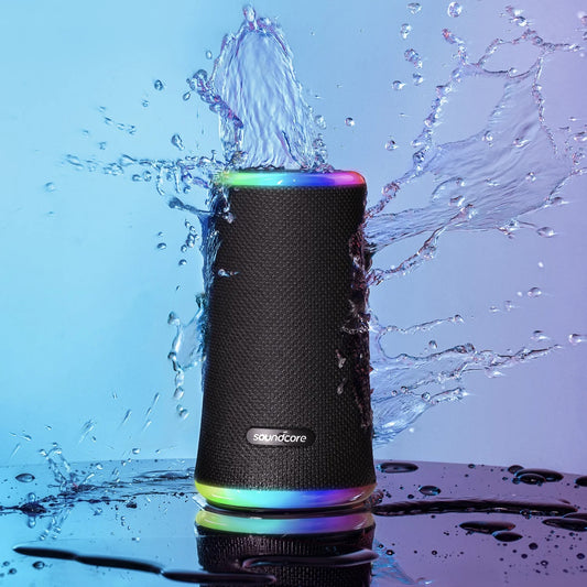 Anker SoundCore Flare 2 Bluetooth-højttaler, 20W, RGB, Vandtæt, Sort A3165G11