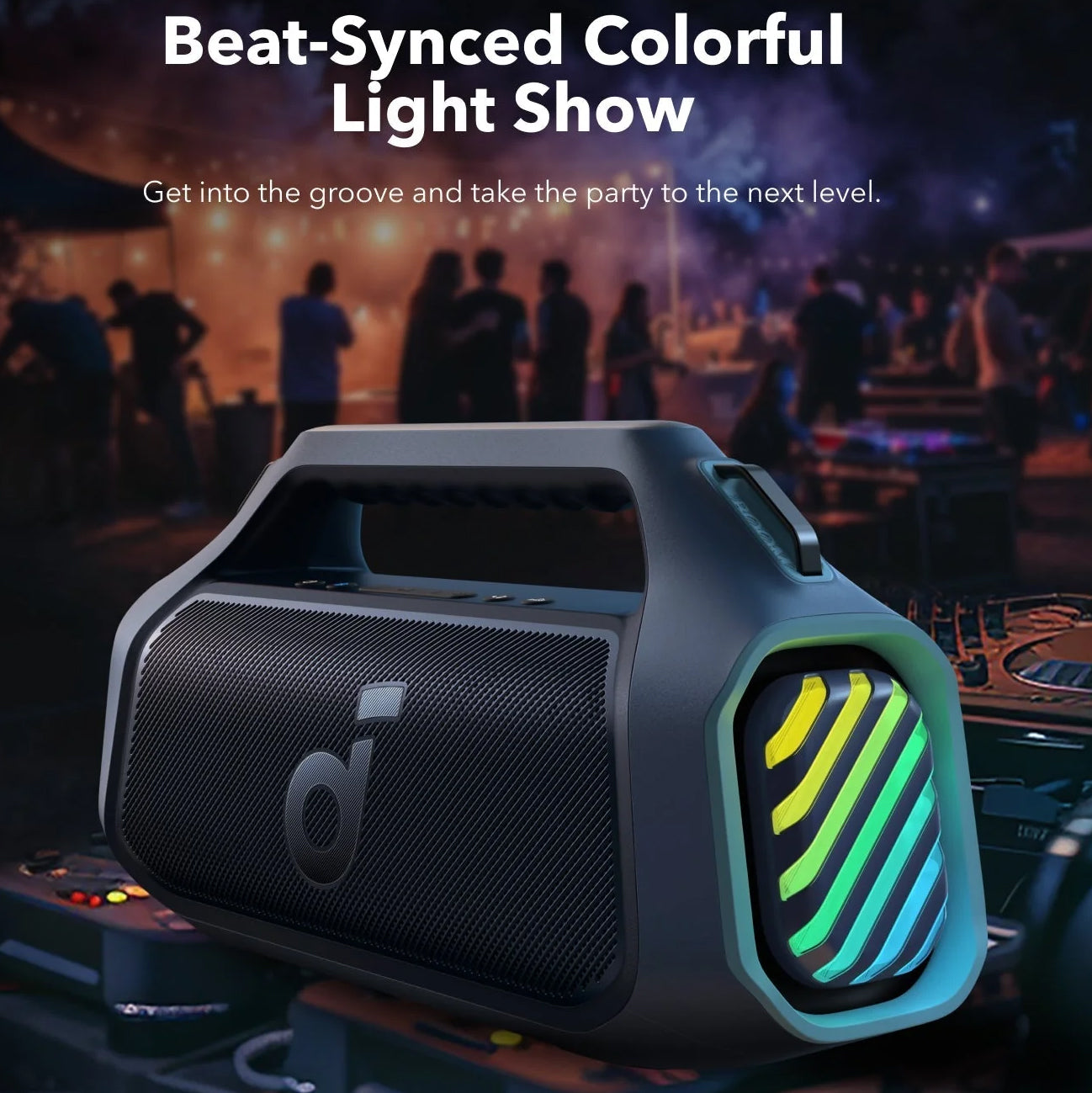 Bærbar Bluetooth-højttaler Anker SoundCore Boom 2 Plus, 140W, TWS, RGB, Vandtæt, Blå A3134031