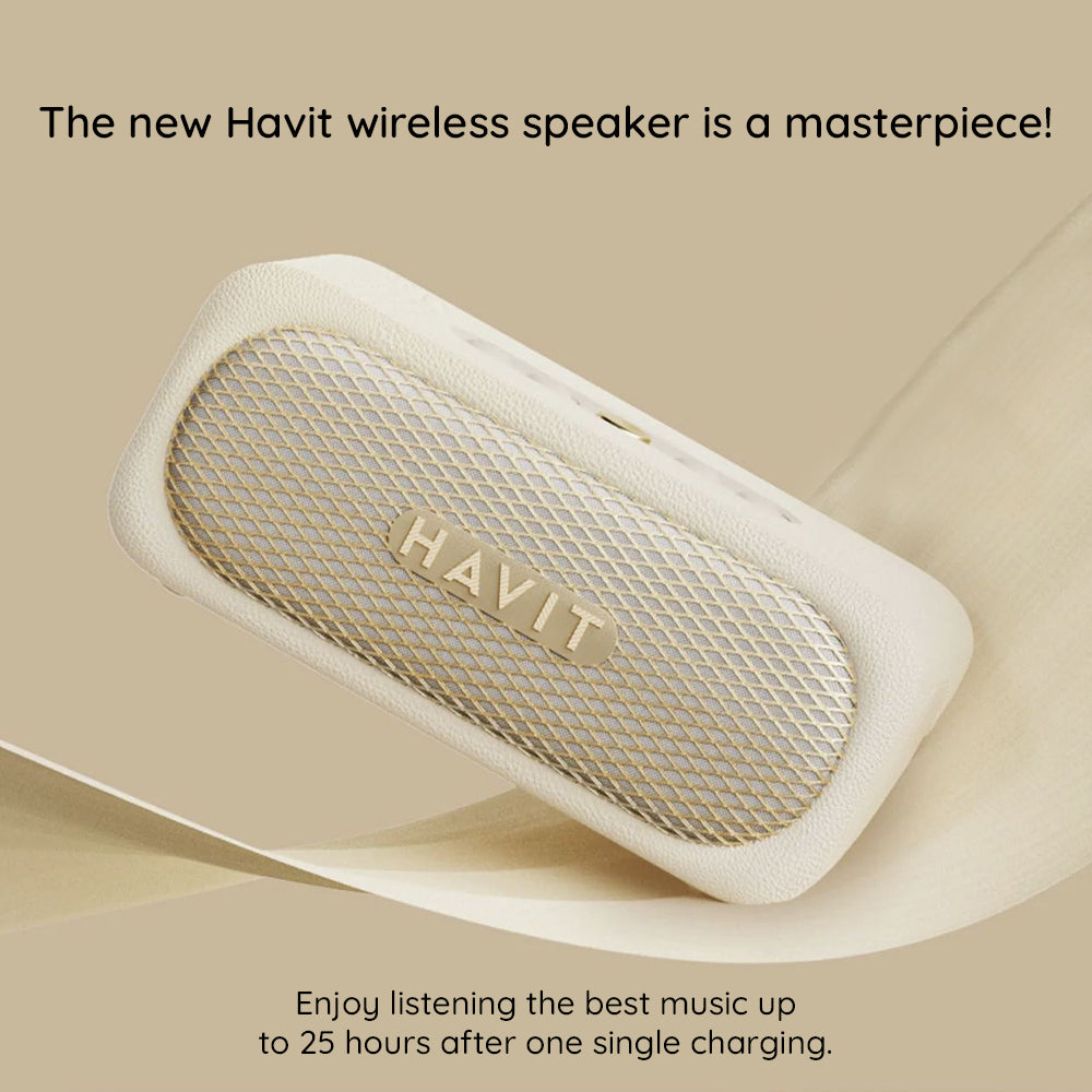 Bluetooth-højttaler HAVIT SK905BT, 20W, Vandtæt, Beige