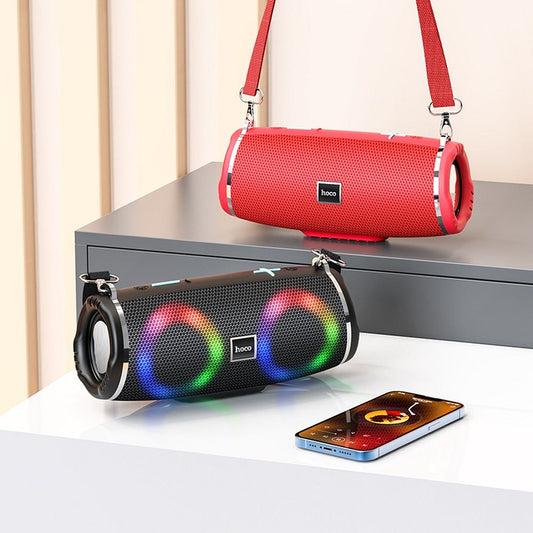 Bærbar Bluetooth-højttaler HOCO HC12, 10W, RGB, Vandtæt, Sort