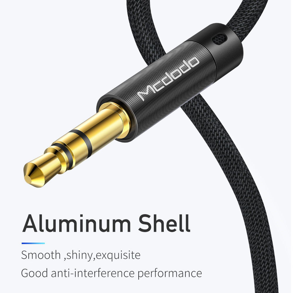 Audio kabel 3.5mm - 3.5mm McDodo CA-6640, 1.2m, Sort