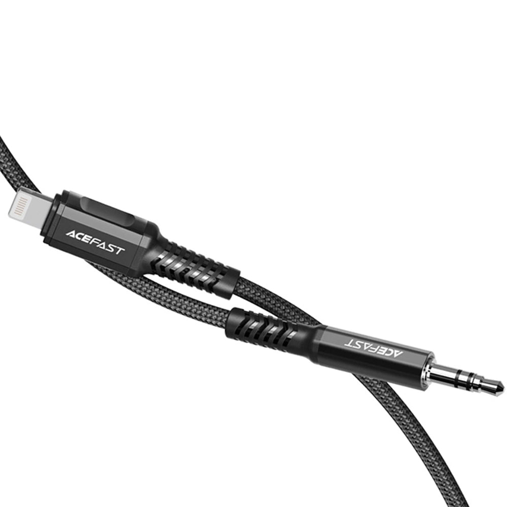 Audio kabel Lightning - 3.5mm Acefast C1-06, 1.2m, Sort