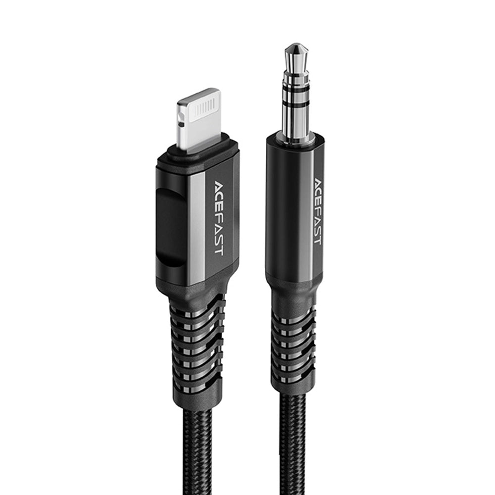 Audio kabel Lightning - 3.5mm Acefast C1-06, 1.2m, Sort