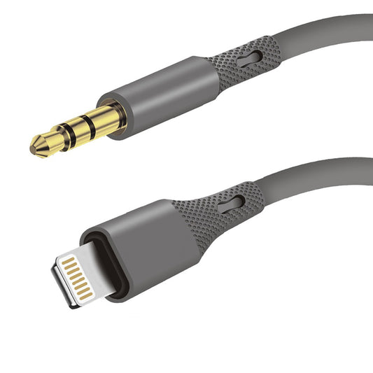 Audio Kabel Lightning - 3.5mm Techsuit AC5 SoundFlex, 1m, Grå