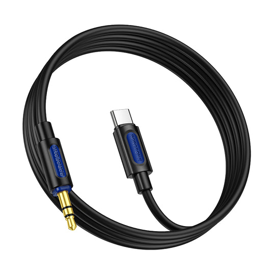 USB-C - 3,5 mm lydkabel BL20, 1 m, sort