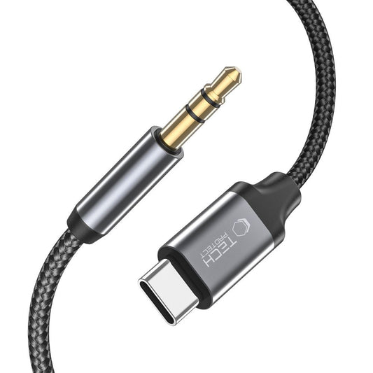 Audio Kabel USB-C - 3.5mm Tech-Protect Ultraboost, 1m, Sort