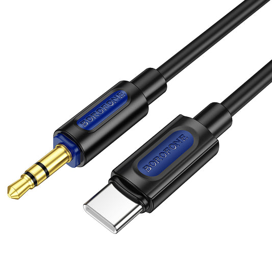 USB-C - 3,5 mm lydkabel BL20, 1 m, sort