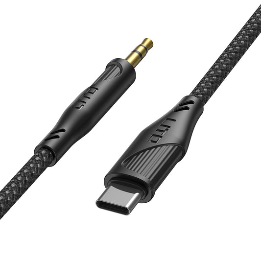 Audio Kabel USB-C - 3.5mm Lito LA02, 1m, Sort