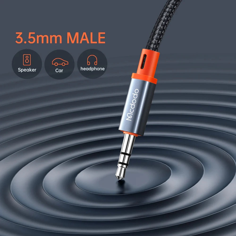 Audio kabel USB-C - 3.5mm McDodo CA-0900, 1,8m, Sort