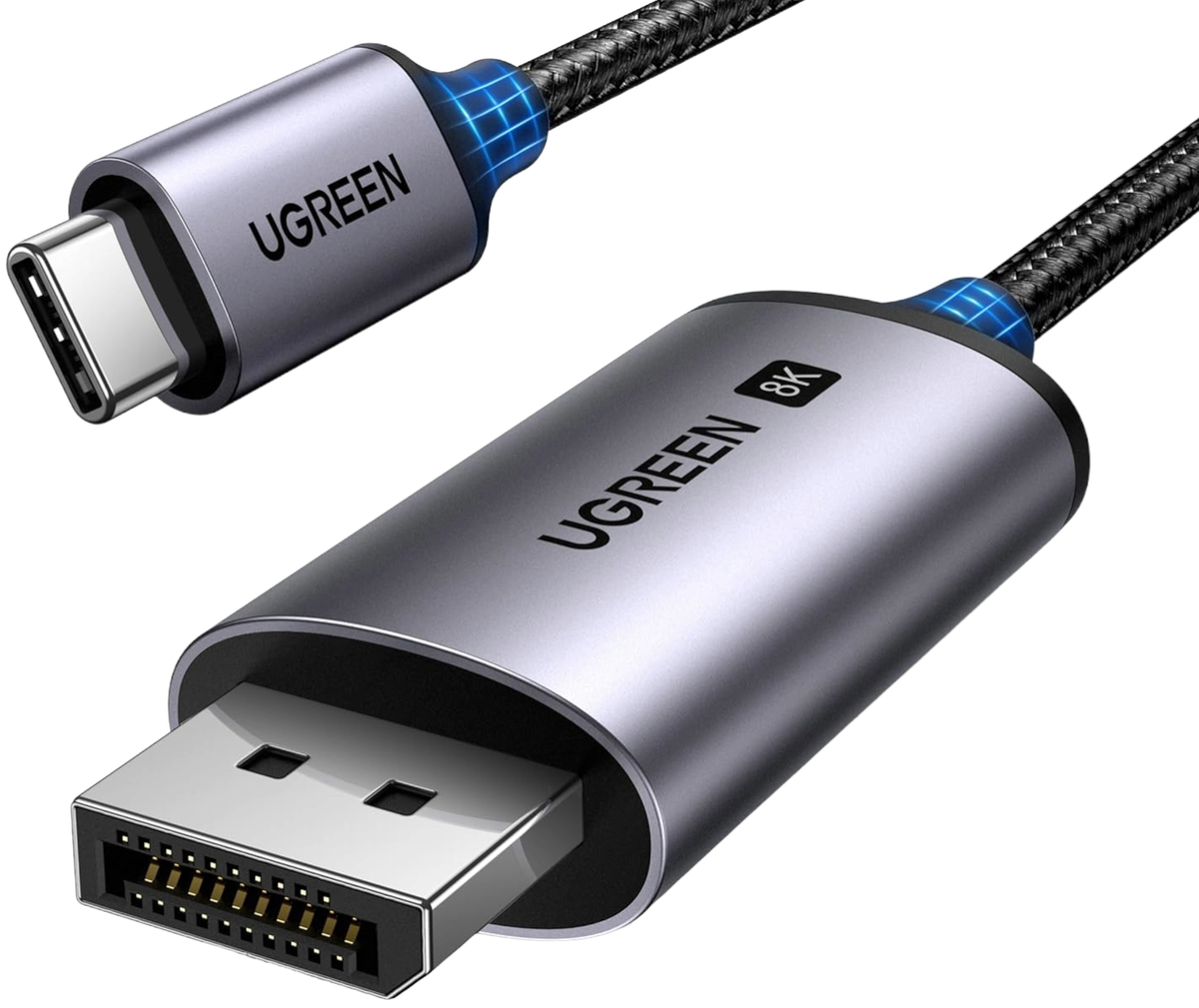 USB-C Audio- og Videokabel - DisplayPort UGREEN CM556 (25157), 1m, Grå