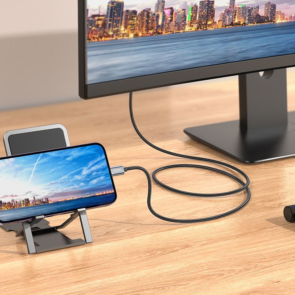 Audio- og videokabel Lightning - HDMI HOCO UA27, 2m, Grå