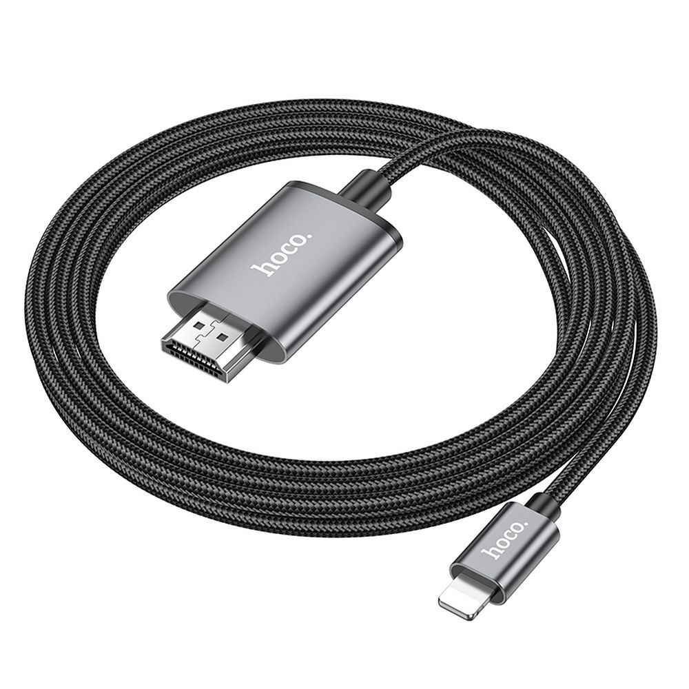 Audio- og videokabel Lightning - HDMI HOCO UA27, 2m, Grå