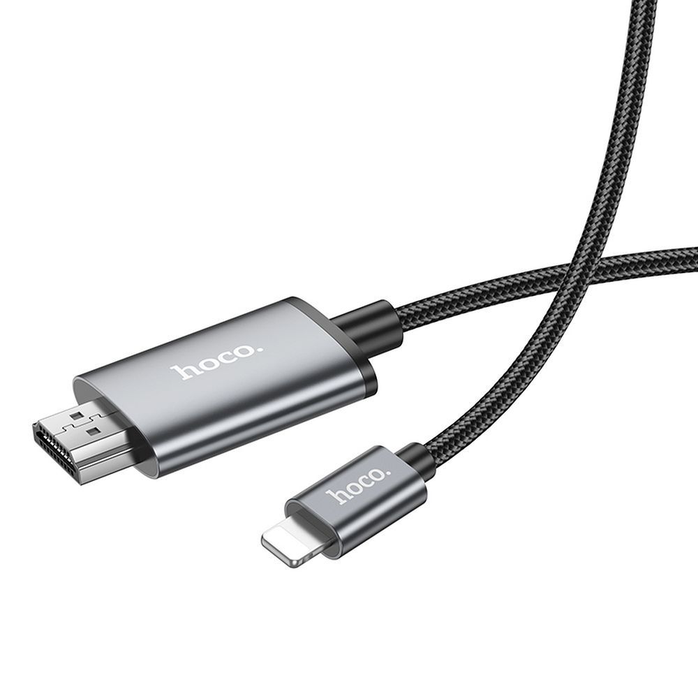 Audio- og videokabel Lightning - HDMI HOCO UA27, 2m, Grå