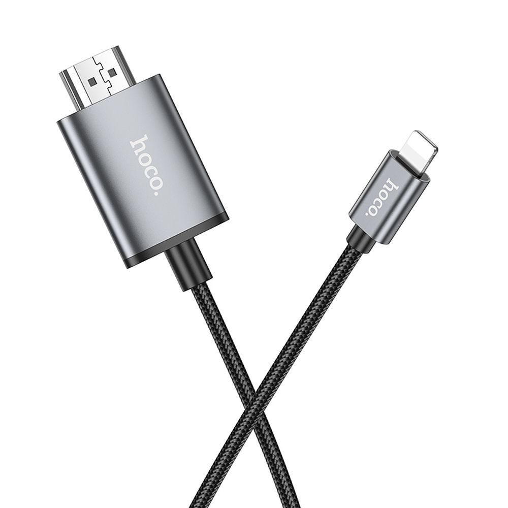 Audio- og videokabel Lightning - HDMI HOCO UA27, 2m, Grå