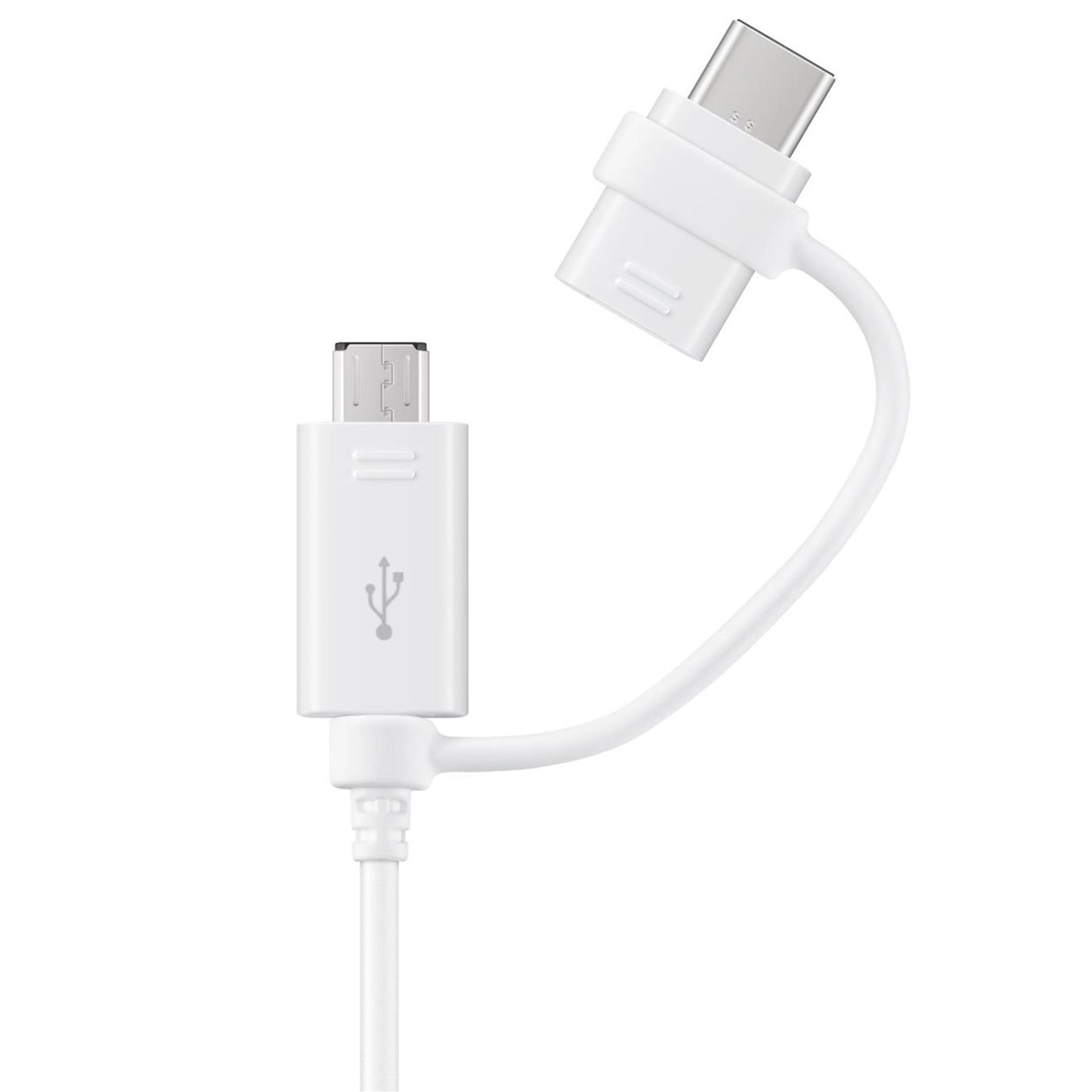 Data- og opladningskabel USB-A - USB-C / microUSB Samsung Combo 2in1, 18W, 1,5m, Hvid EP-DG930DWEGWW