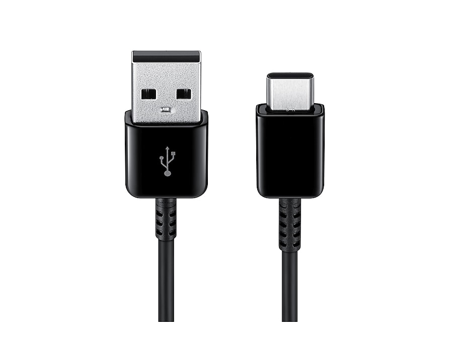 Samsung USB-A - USB-C data- og opladningskabel 2-pak, 25W, 1,5m, Sort EP-DG930MBEGWW