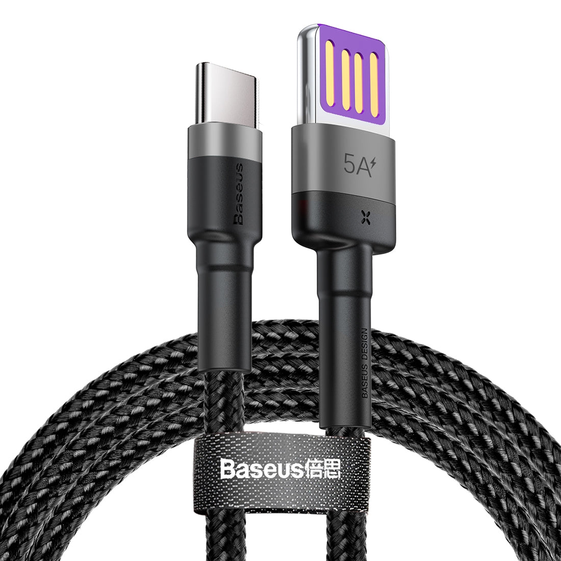 Data- og opladningskabel USB-A - USB-C Baseus Cafule Special Edition, 40W, 1m, Grå CATKLF-PG1
