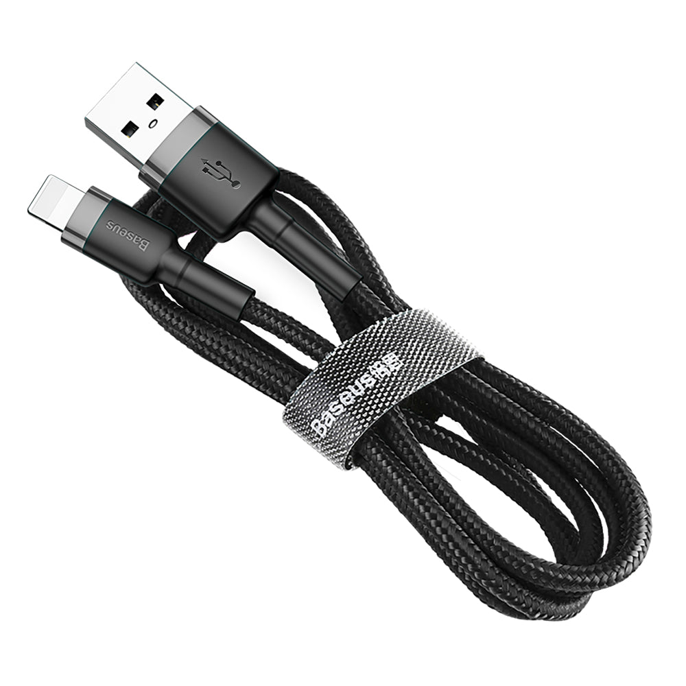 Data- og opladningskabel USB-A - Lightning Baseus Cafule, 18W, 1m, grå CALKLF-BG1