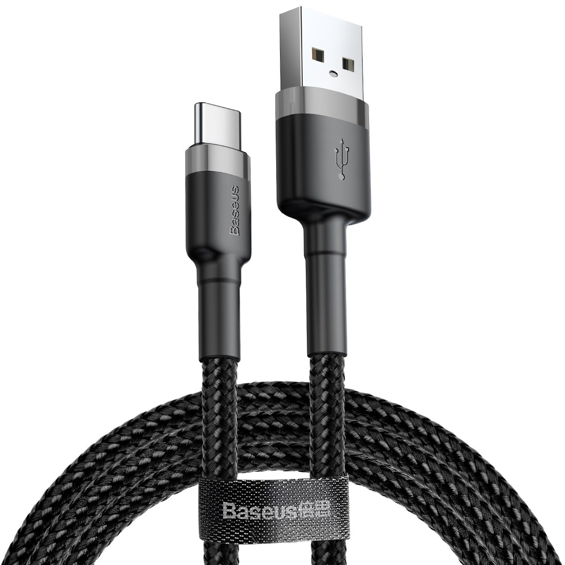 Data- og opladningskabel USB-A - USB-C Baseus Cafule, 60W, 1m, Grå CATKLF-BG1