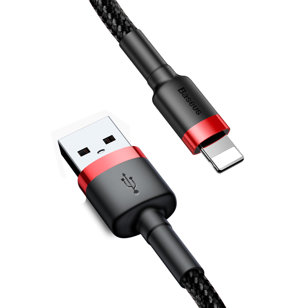 Data- og opladningskabel USB-A - Lightning Baseus Cafule, 18W, 1m, sort CALKLF-B19