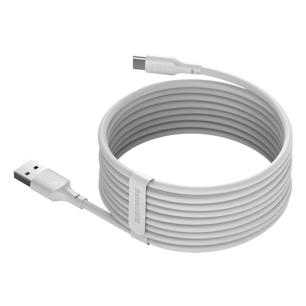 Baseus USB-A to USB-C Data and Charging Cable, 40W, 1.5m, Set of 2 pieces, White TZCATZJ-02