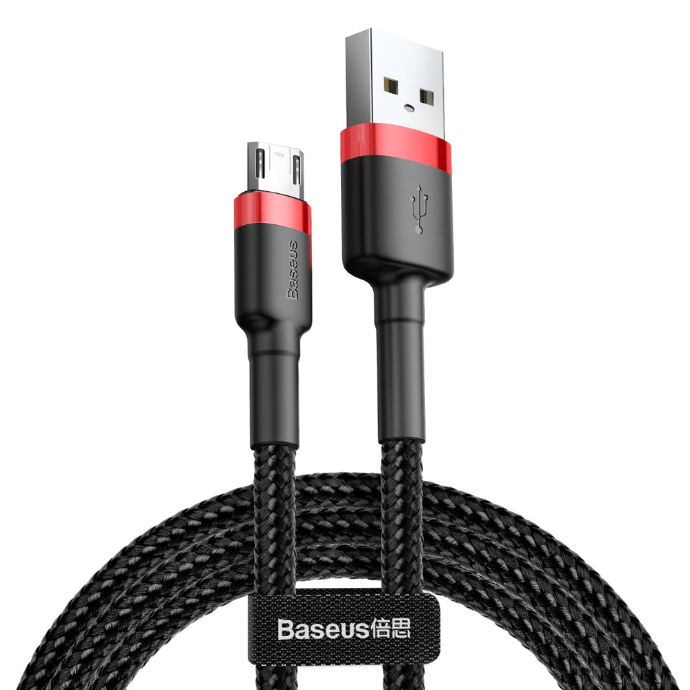 USB-A til microUSB data- og opladningskabel Baseus Cafule, 18W, 1m, Rød CAMKLF-B91