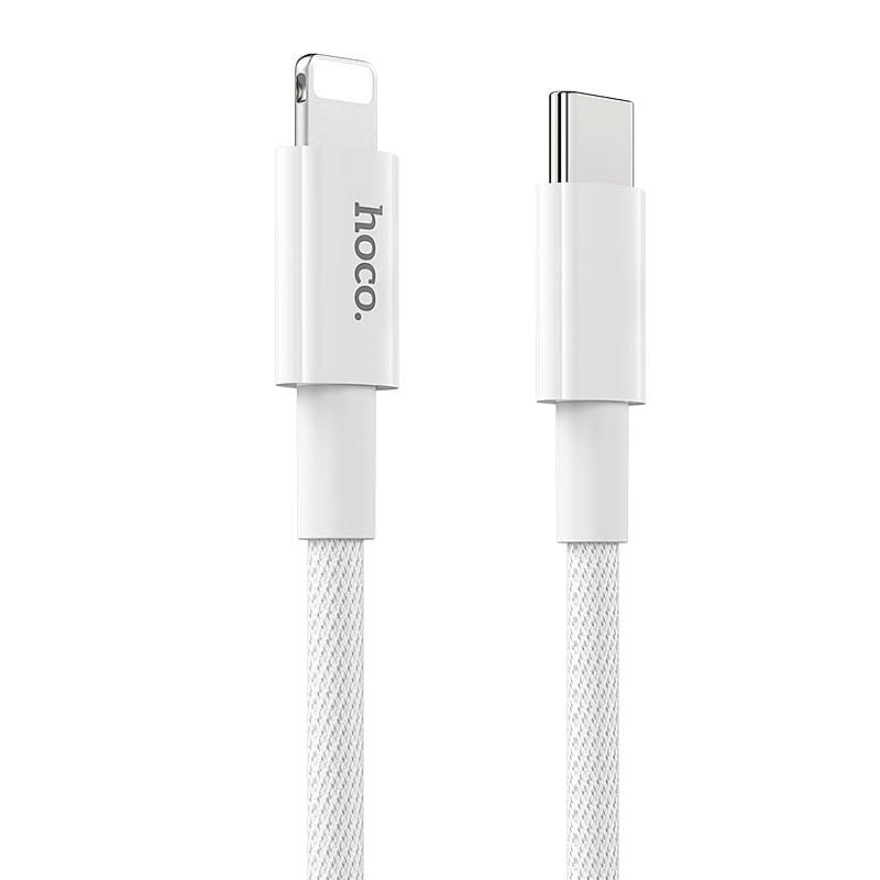 Data- og opladningskabel USB-C - Lightning HOCO X56, 20W, 1m, Hvid
