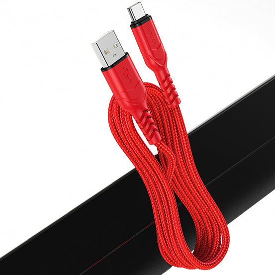 Data- og opladningskabel USB-A - USB-C HOCO X59 Victory, 18W, 1m, Rød