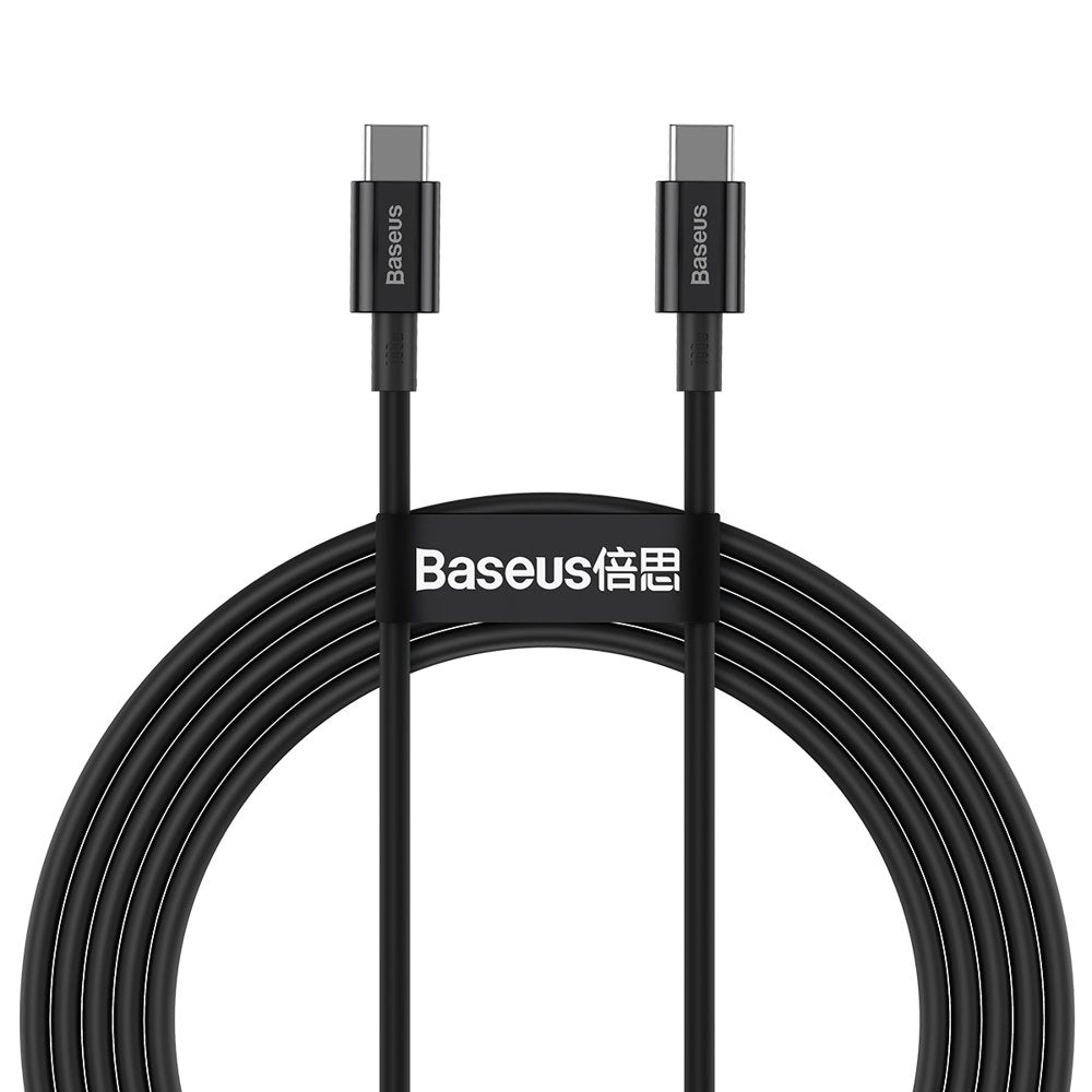 USB-C Data- og Opladningskabel - USB-C Baseus Superior Series, 100W, 1m, Sort CATYS-B01