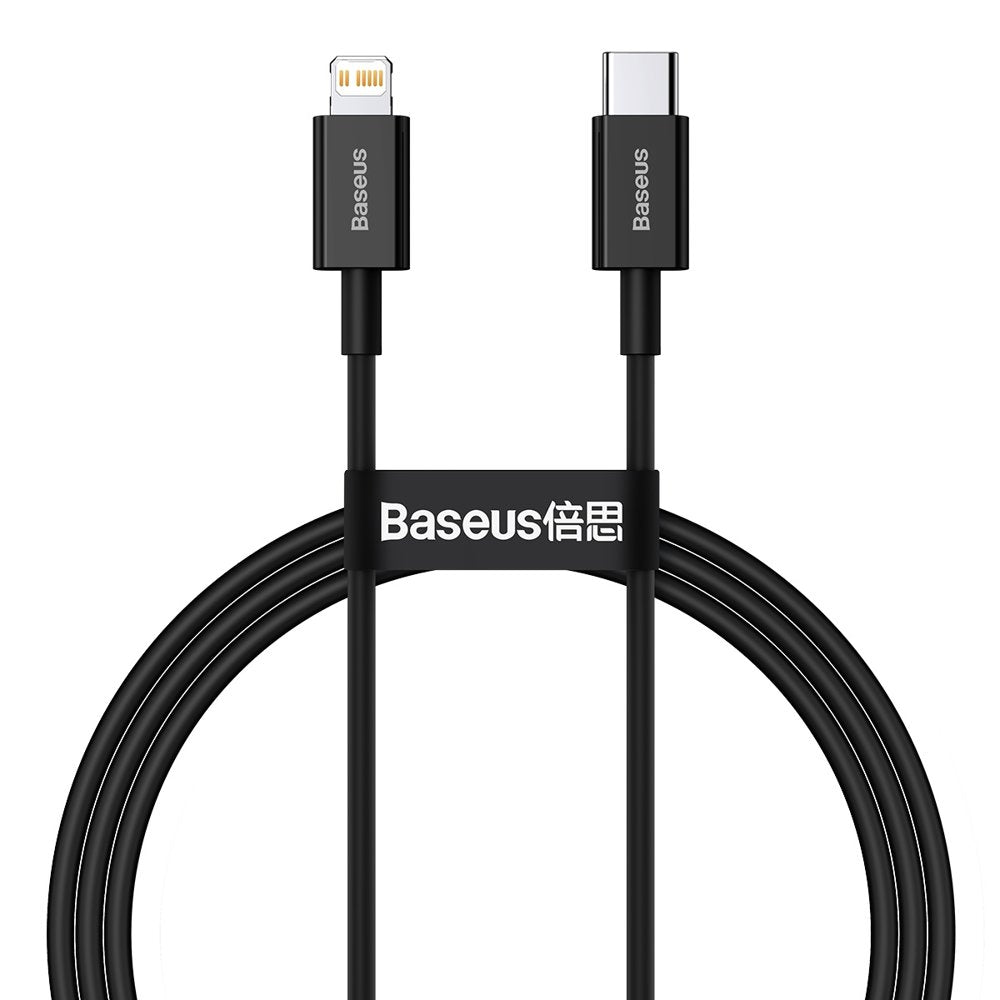 USB-C til Lightning data- og opladningskabel Baseus Superior Series, 20W, 1m, Sort CATLYS-A01