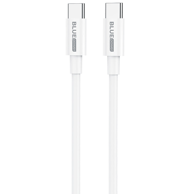 USB-C Data- og Opladningskabel - USB-C BLUE Power BBX44, 100W, 1m, Hvid