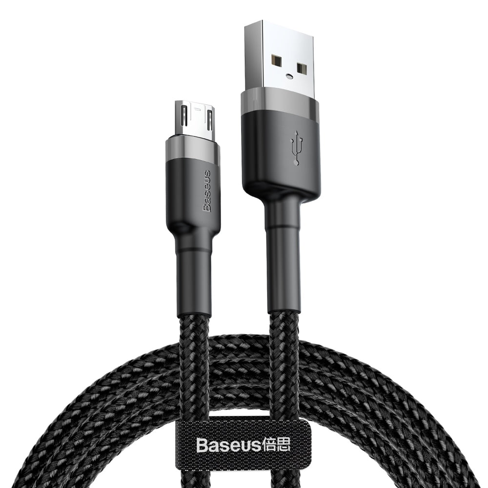 Data- og opladningskabel USB-A - microUSB Baseus Cafule, 18W, 1m, grå CAMKLF-BG1