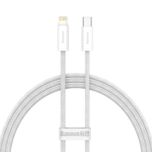 USB-C - Lightning Baseus Dynamic Fast Charging data- og opladningskabel, 20W, 1m, hvid CALD000002