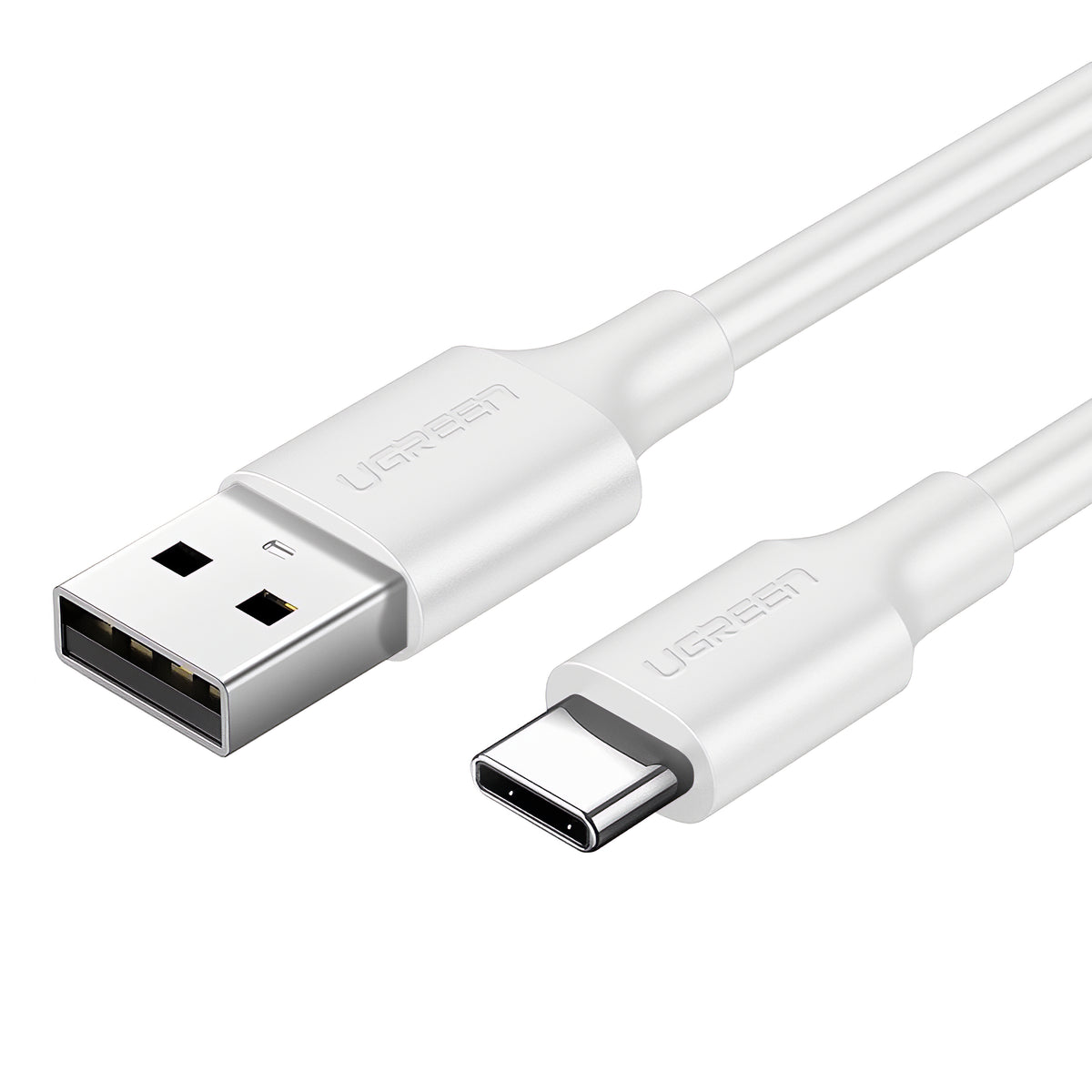 Data- og opladningskabel USB-A - USB-C UGREEN US287, 18W, 2m, Hvid
