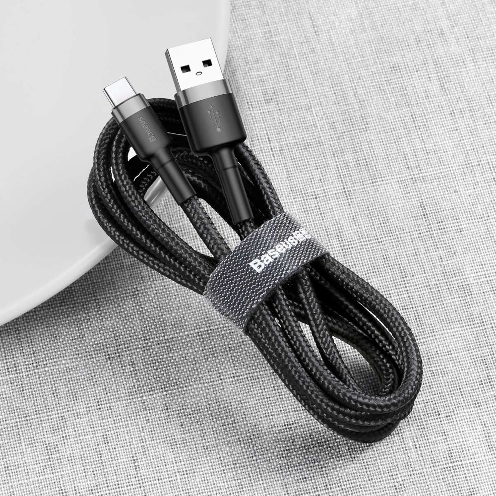 Data- og opladningskabel USB-A - USB-C Baseus Cafule, 60W, 0.5m, Sort CATKLF-AG1